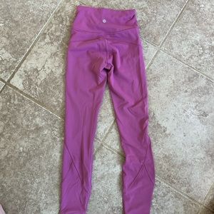 Lululemon In Movement Pink Leggings Tight